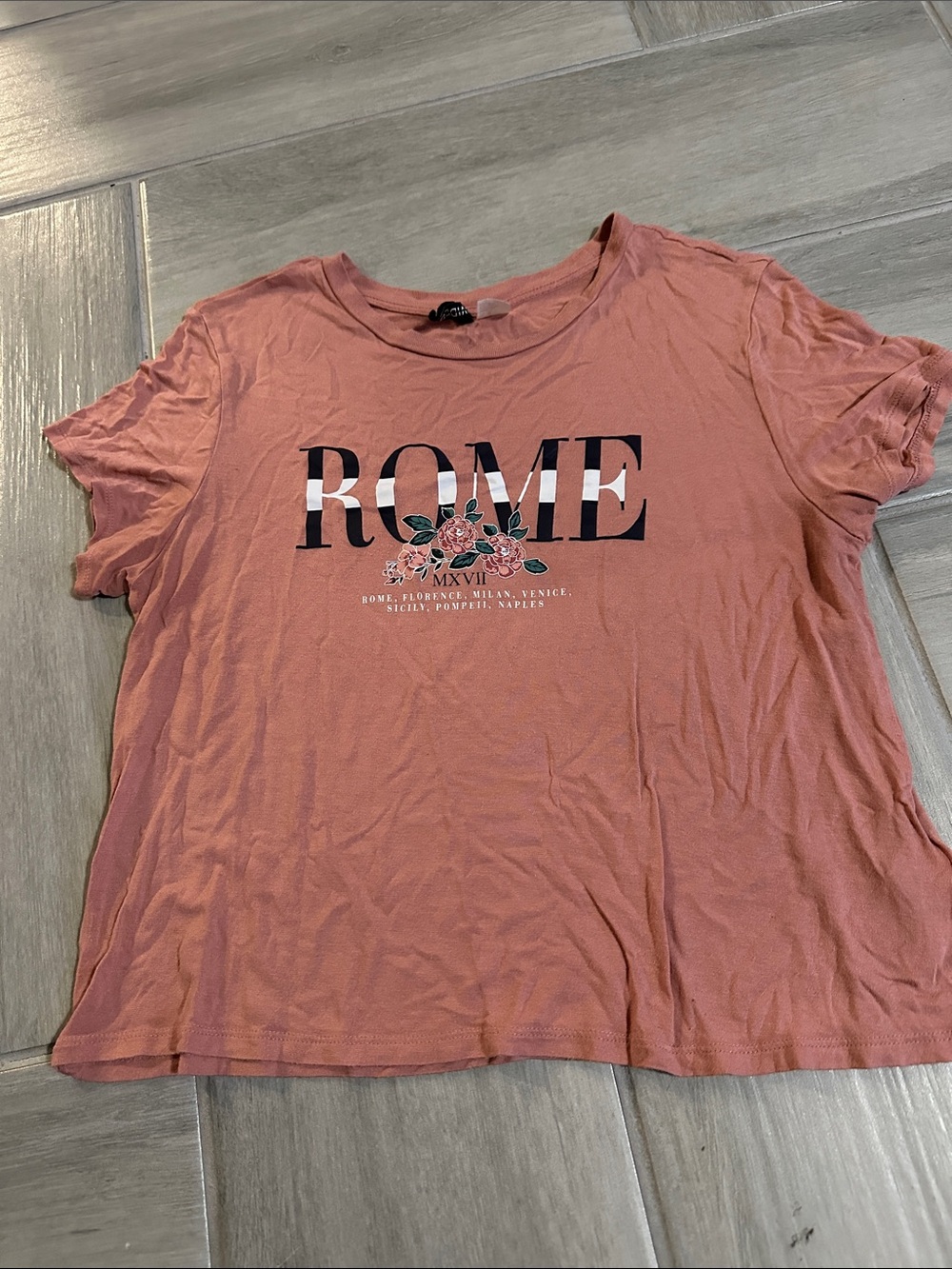 Women's Rome Graphic Tee - Dusty Rose